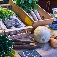 自然農法野菜 et クレープ